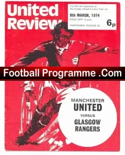 Manchester United v Glasgow Rangers 1974 – Friendly