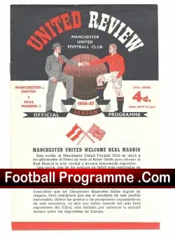 Manchester United v Real Madrid 1957 – Semi Final 1st at Man Utd
