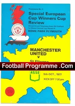 Manchester United v St Etienne 1977 ECWC – CCTV to Plymouth