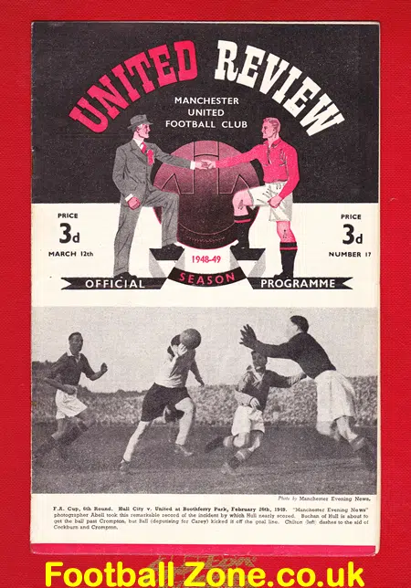Manchester United v Stoke City 1949 – 1940s Programme