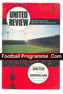 Manchester United v Sunderland 1968