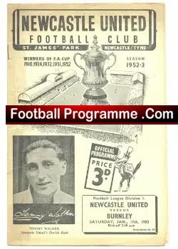 Newcastle United v Burnley 1953