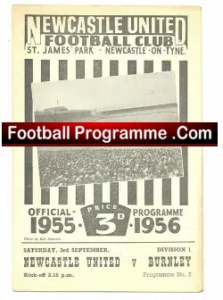 Newcastle United v Burnley 1955