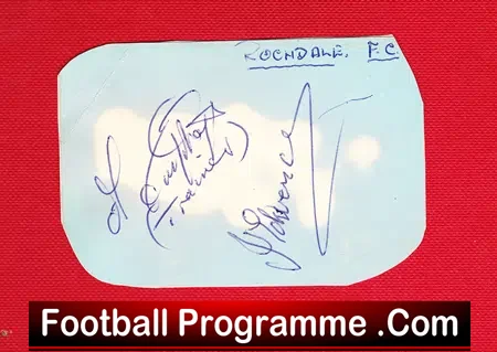 Rochdale FC Old Football Autographs 1960’s