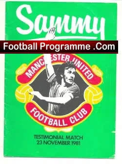 Sammy McIlroy Testimonial Benefit Match Manchester United 1981
