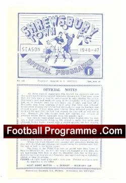 Shrewsbury Town v Kettering 1946