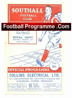 Southall United v Royal Navy 1957 – Hospital Cup