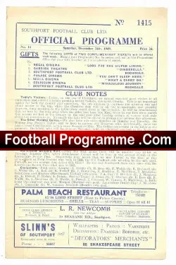 Southport v Stockport County 1949