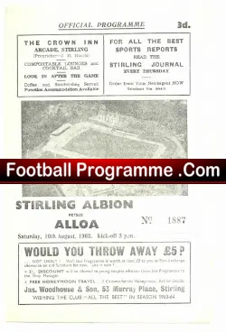 Stirling Albion v Alloa Athletic 1963