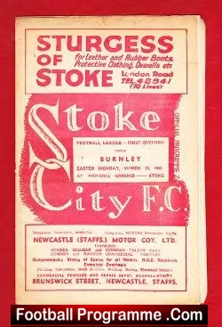 Stoke City v Burnley 1948 – to clear