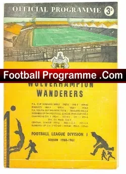 Wolves Wolverhampton v Burnley 1961 - football programme