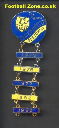 Sheffield Speedway Badge 1975 + Year Bars