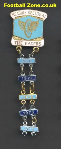 Reading Speedway Badge 1970 + Year Bars
