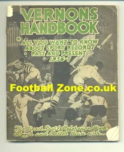 Vernons Football Handbook 1936 - 1937