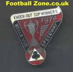 Belle Vue Aces Speedway Badge 1973 Knock Out Cup Winners