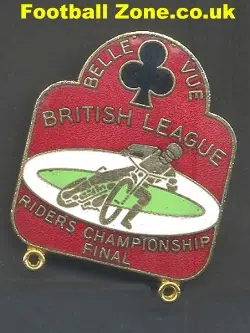 British Riders Final Speedway Badge Belle Vue