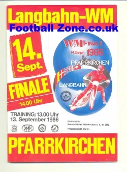 Germany Speedway Programme 1986 - Langbahn Pfarrkirchen
