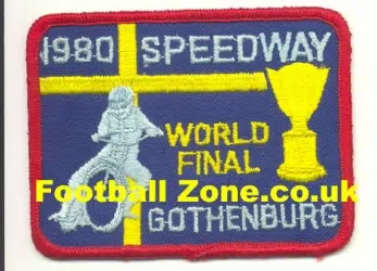 World Speedway Final 1980 Speedway Badge Gothenburg Sew On Patch