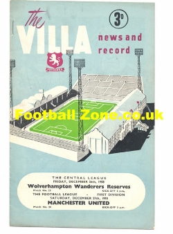 Aston Villa v Manchester United 1958 – Reg Hunter Debut