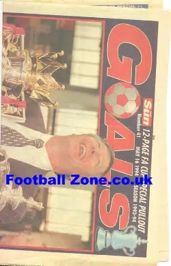 The Sun Newspaper 1994 Manchester United Souvenir