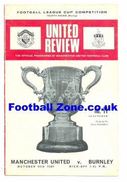 Manchester United v Burnley 1969 - League Cup Match
