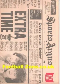 Sports Argus Newspaper 1983 Souvenir Man Utd v Brighton