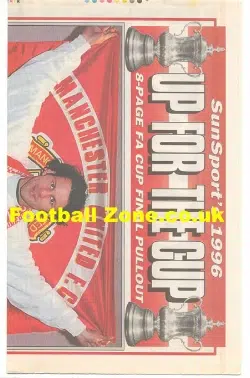 Sun Sports Newspaper Manchester United v Liverpool 1996 Souvenir