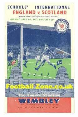 England v Scotland 1952 - Wembley - SchoolBoy Duncan Edwards 4