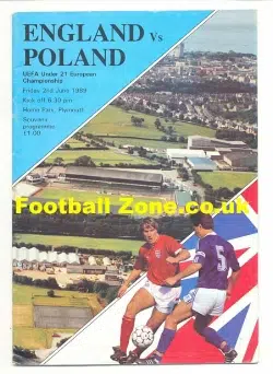 England v Poland 1989 - U21