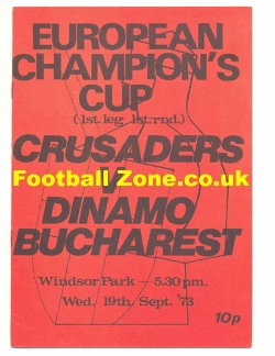 Crusaders v Dinamo Bucharest 1973