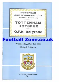 Tottenham Hotspur v OFK Belgrade 1963 - Serb