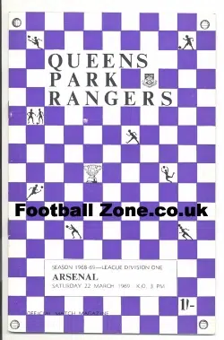 Queens Park Rangers v Arsenal 1969