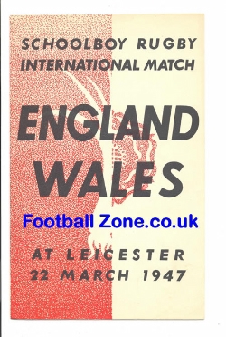 England Rugby v Wales 1947 – School Boys at Leicester
