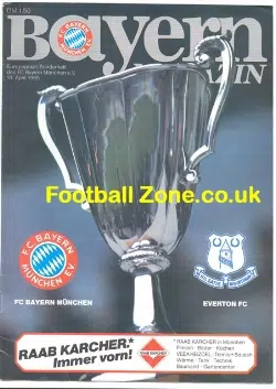 Bayern Munich v Everton 1985