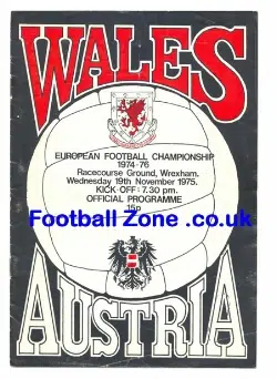 Wales v Austria 1975