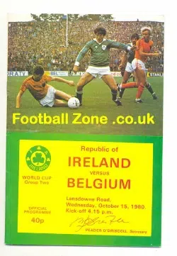 Ireland v Belgium 1980