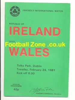 Ireland v Wales 1981