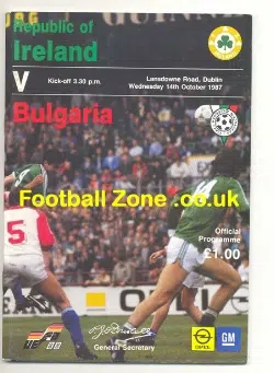 Ireland v Bulgaria 1987