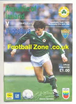 Ireland v Yugoslavia 1988