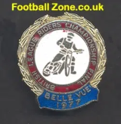 Belle Vue Aces Speedway Badge 1977 League Riders Final