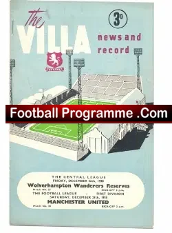 Aston Villa v Manchester United 1958 – Reg Hunter Debut
