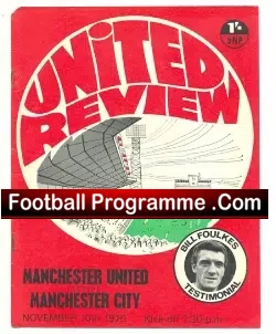 Bill Foulkes Testimonial Benefit Match Manchester United 1970