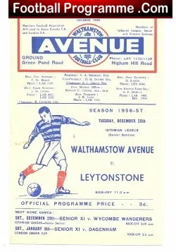 Bradford Park Avenue v Leytonstone 1956