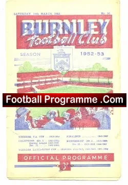Burnley v Manchester United 1953