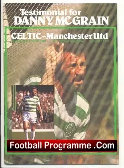 Danny McGrain Testimonial Benefit Match Glasgow Celtic 1980 - football programme