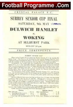 Dulwich Hamlet v Woking 1959 – Senior Cup Final