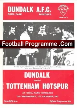 Dundalk v Tottenham 1981 – Oriel Park – Ireland