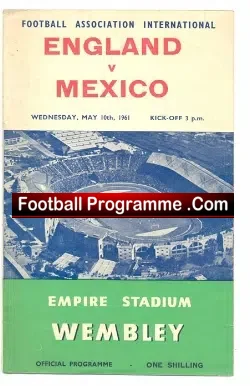 England v Mexico 1961 – The Score Was 8 – 0