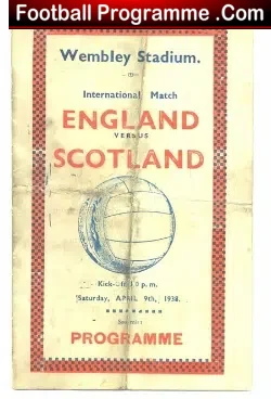 England v Scotland 1938 – Rare 1930s Programme