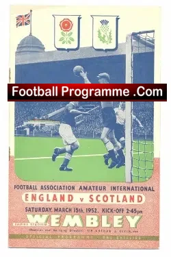 England v Scotland 1952 – Amateur International